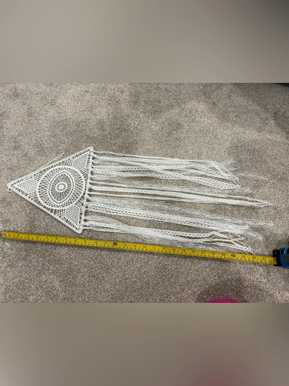 Spencer's White Triangle Crochet Dreamcatcher Tapestry